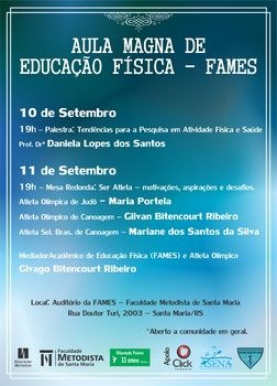Aula Magna de Educação Física recebe atletas olímpicos Aula Magna de Educação Física recebe atletas olímpicos