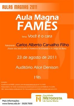Carlos Alberto Carvalho Filho ministra aula inaugural na FAMES Carlos Alberto Carvalho Filho ministra aula inaugural na FAMES