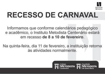 Comunicado: Feriadão no IMC