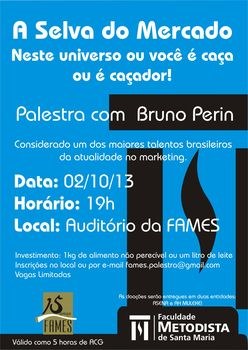 Curso de Administração promove palestra A Selva do Mercado - neste universo ou você é caça ou é caçador!