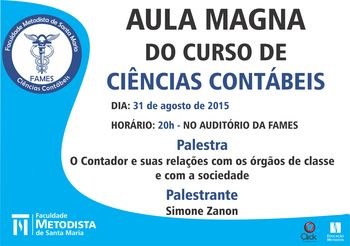 Curso de Ciências Contábeis realiza Aula Magna Curso de Ciências Contábeis realiza Aula Magna