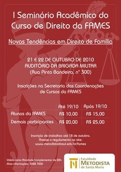 Curso de Direito da FAMES realiza I Seminário Acadêmico Curso de Direito da FAMES realiza I Seminário Acadêmico