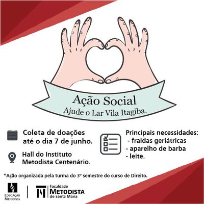 Curso de Direito promove ação social para ajudar o Asilo Vila Itagiba