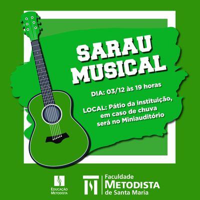 Curso de Direito realiza Sarau Musical na próxima segunda