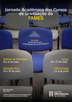 Cursos de graduação da Faculdade Metodista realizam jornadas acadêmicas Cursos de graduação da Faculdade Metodista realizam jornadas acadêmicas