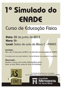Educação Física da FAMES aplica simulado do ENADE Educação Física da FAMES aplica simulado do ENADE