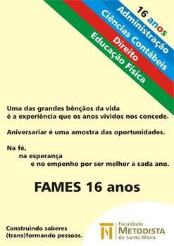 FAMES comemora aniversário FAMES comemora aniversário