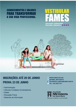 FAMES está com inscrições abertas para o vestibular de inverno FAMES está com inscrições abertas para o vestibular de inverno