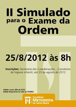 FAMES realiza Simulado para o Exame da Ordem FAMES realiza Simulado para o Exame da Ordem