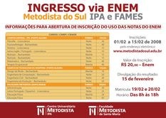 FAMES recebe solicitação de ingresso com uso da nota do ENEM para três cursos FAMES recebe solicitação de ingresso com uso da nota do ENEM para três cursos