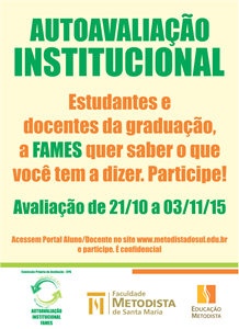 Participe da avaliação institucional dos cursos de graduação Participe da avaliação institucional dos cursos de graduação