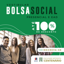Processo seletivo Bolsa Social Centenário: descontos de até 100% em cursos presenciais e a distância