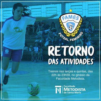 Projeto de Extensão Equipe de Futsal Feminino retorna às atividades nesta quinta-feira (28)