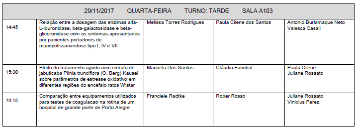 DIVULGADAS AS BANCAS DE TCC 2017/2