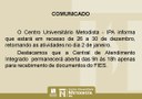 Comunicado - Atendimento de 26 a 30 de dezembro