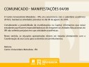 Comunicado- Manifestações 4/08