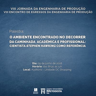 Participe da VIII Jornada e VIII Encontro de Egressos da Engenharia de Produção