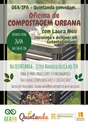 GEA oferece Oficina de Compostagem Urbana no dia 26 de abril