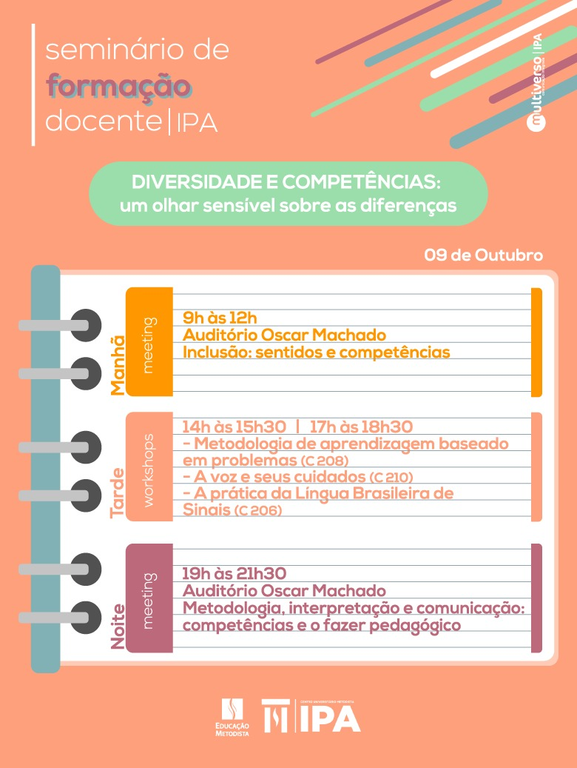 programação seminario formação docente