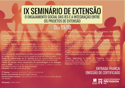 IPA realiza IX Seminário de Extensão