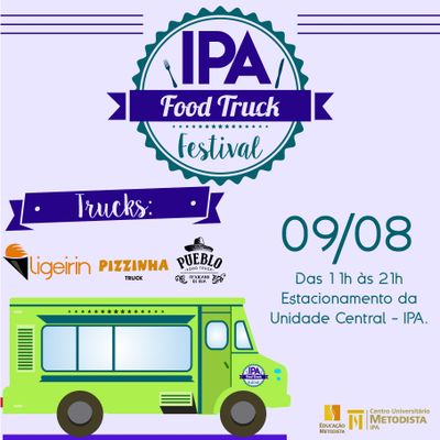 IPA realiza Food Truck Festival no dia 9 de agosto