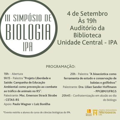 IPA promove III Simpósio de Biologia