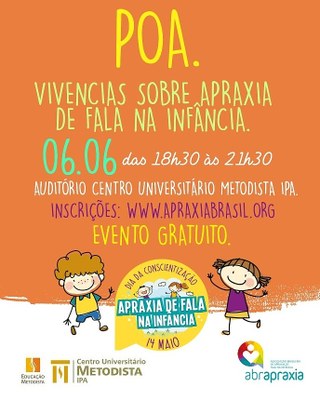 IPA promove palestra “Vivências sobre apraxia de fala na infância”