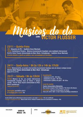 Curso de Música abre inscrições para Músicos do Elo com Victor Flusser