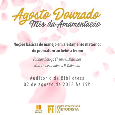 Cursos de Fonoaudiologia e Nutrição promovem evento sobre amamentação