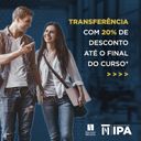 Faça transferência para o IPA e conquiste descontos de 20%