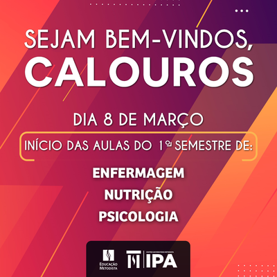 Aulas de calouros de Enfermagem, Nutrição e Psicologia iniciam nesta segunda (8)