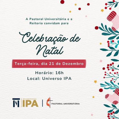 IPA convida para Celebração de Natal