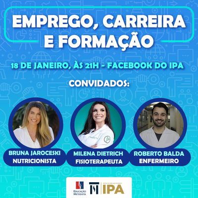 IPA organiza live sobre Emprego, Carreira e Formação na área da Saúde